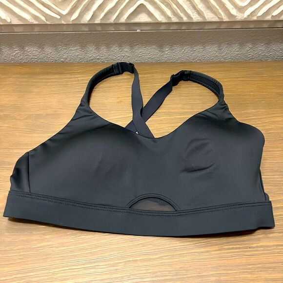 Victoria's Secret Sport Gray Mesh Adjustable Sports Racerback bra Cut Out L - Picture 4 of 8